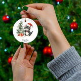 Personalized Santa Kitty Christmas Ornament