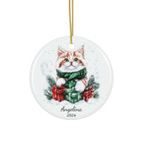 Personalized Christmas Cat Gift Ornament