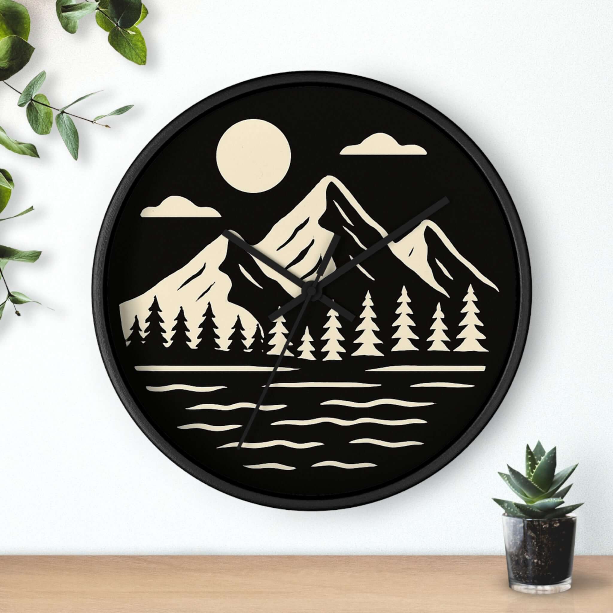 Mountain Scene Wall Clock