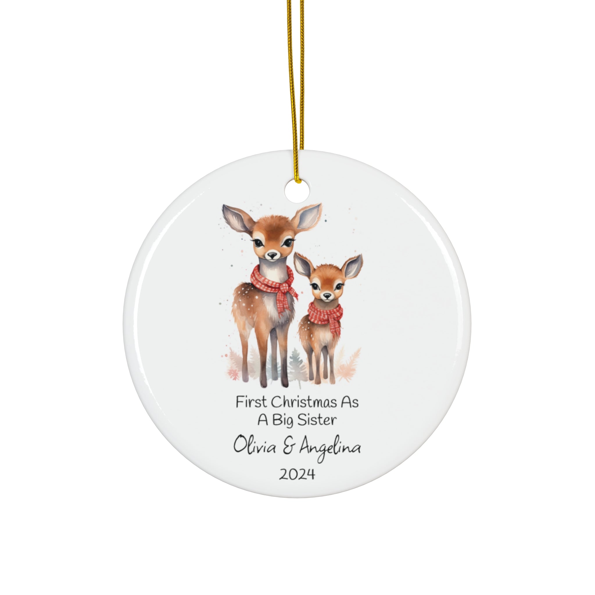 Personalized First Christmas as Big Sister Ornament