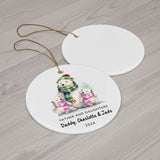 Personalized Dad & 2 Daughters Polar Bear Ornament