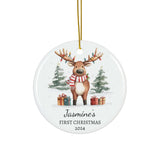 Personalized Reindeer in Holiday Lights Ornament