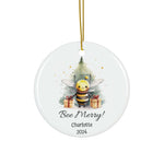 Personalized Festive Bee with Gifts Ornament