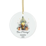 Personalized Festive Bee with Gifts Ornament