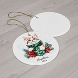 Personalized Christmas Cat Gift Ornament