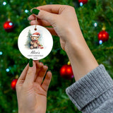 Personalized Charming Christmas Bear Ornament