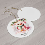 Personalized Festive Baby Eagle Ornament