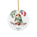 Personalized Eagle on Branch Holiday Ornament