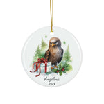 Personalized Wild Bald Eagle Christmas Ornament