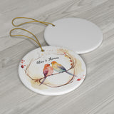 Personalized Colorful Birds & Branches Ornament
