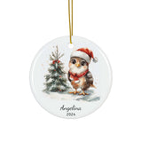 Personalized Winter Eagle Bird Tree Ornament