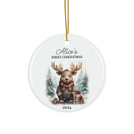 Personalized Adorable Moose Gift Ornament