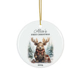 Personalized Adorable Moose Gift Ornament