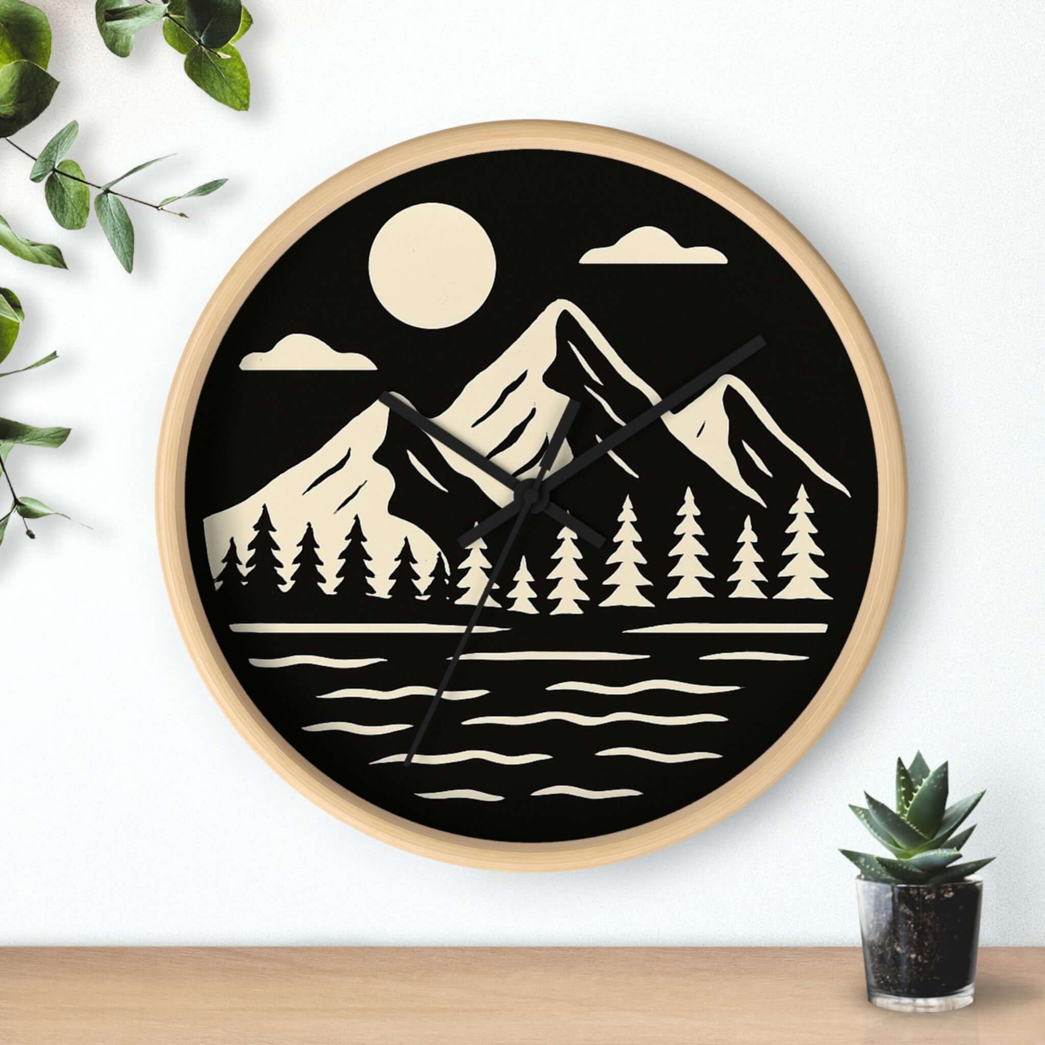 Mountain Scene Wall Clock