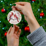 Personalized Red Cardinal Birds Ornament