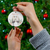 Personalized Flowers & Parrots Ornament