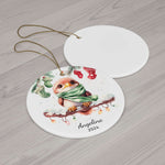 Personalized Eagle on Branch Holiday Ornament