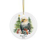 Personalized Bald Eagle Christmas Tree Ornament