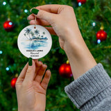 Personalized Palm Trees & Beach Ornament