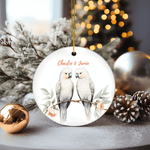 Personalized Flowers & Parrots Ornament