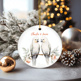 Personalized Flowers & Parrots Ornament