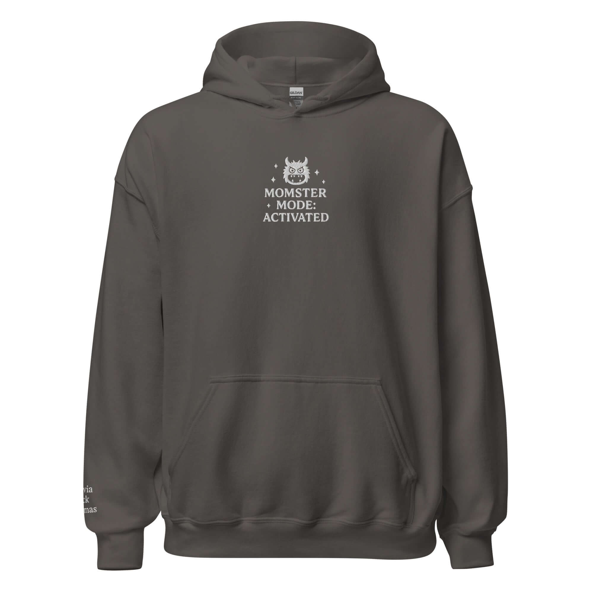 Momster Mode Hoodie - Halloween Personalized Embroidered Hoodie, Mother Gift