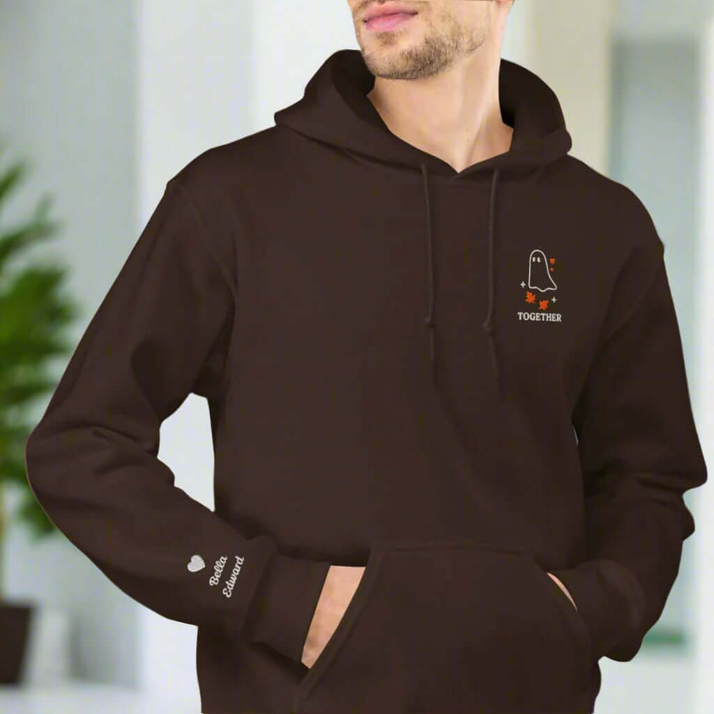We Haunt Together Matching Hoodies – Personalized Embroidered Hoodie, Halloween Couples or Friend Gift
