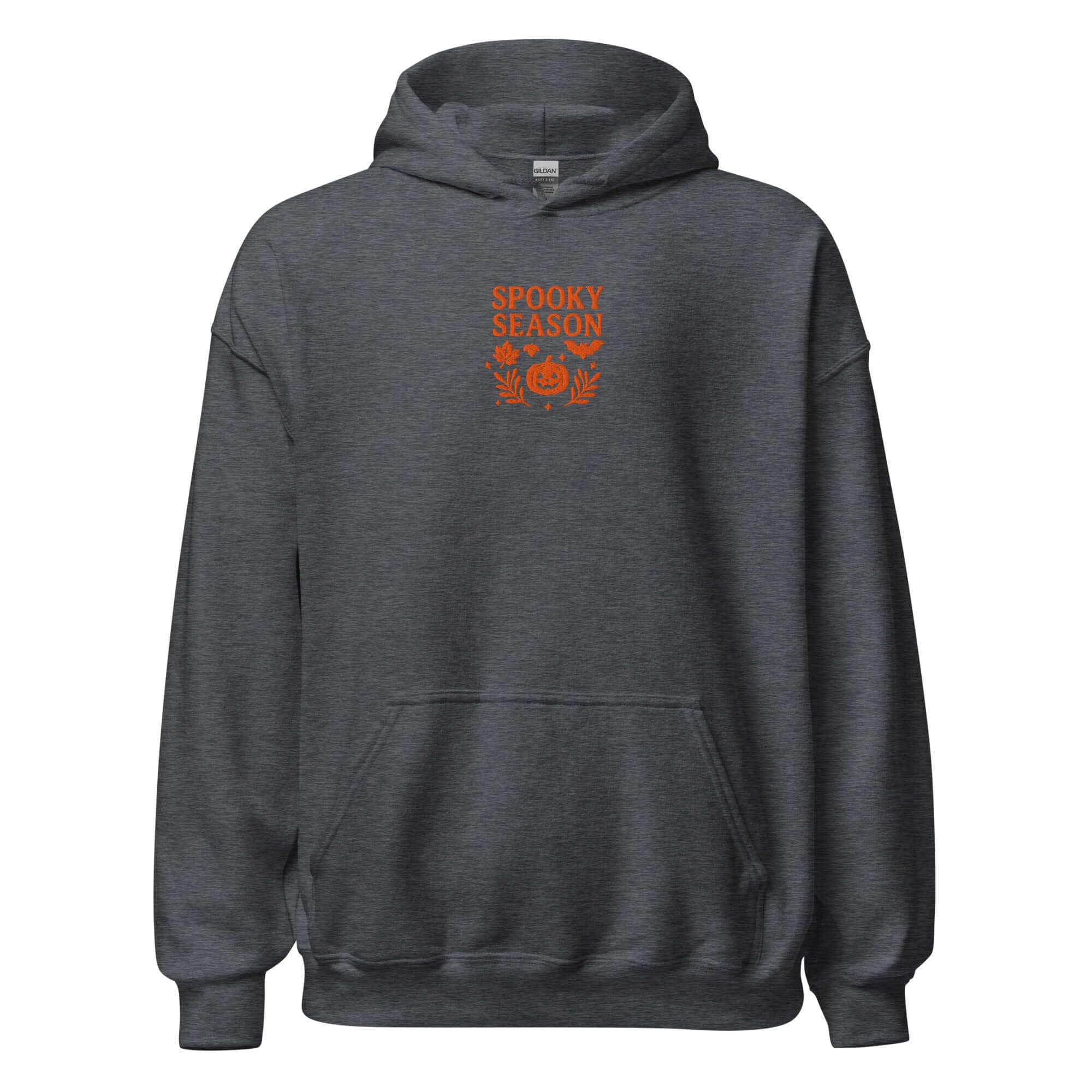 Spooky Season Pumpkin & Bat Hoodie – Personalized Embroidered Hoodie, Halloween Fall Gift