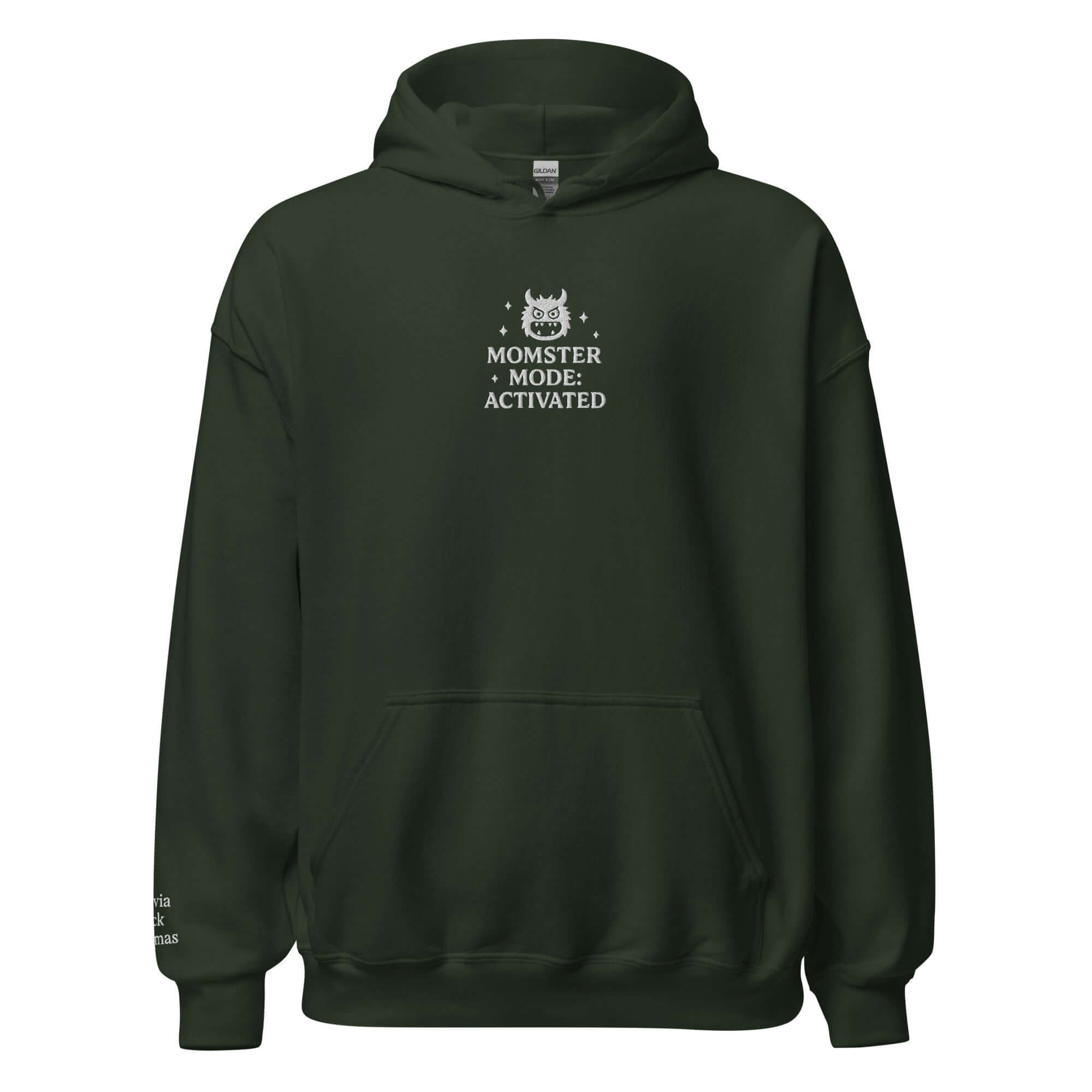 Momster Mode Hoodie - Halloween Personalized Embroidered Hoodie, Mother Gift