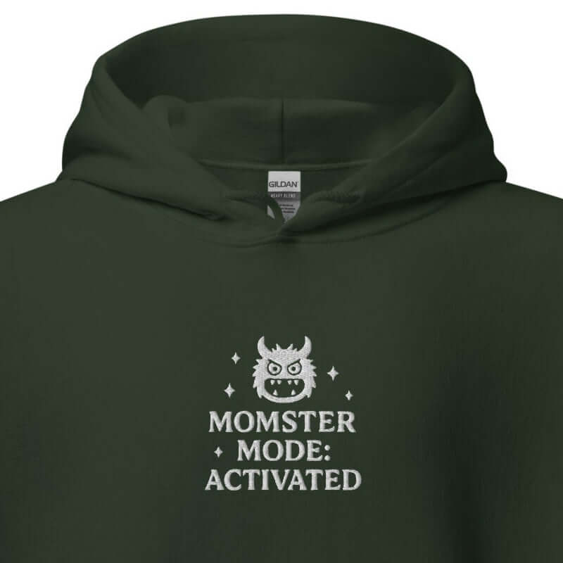 Momster Mode Hoodie - Halloween Personalized Embroidered Hoodie, Mother Gift