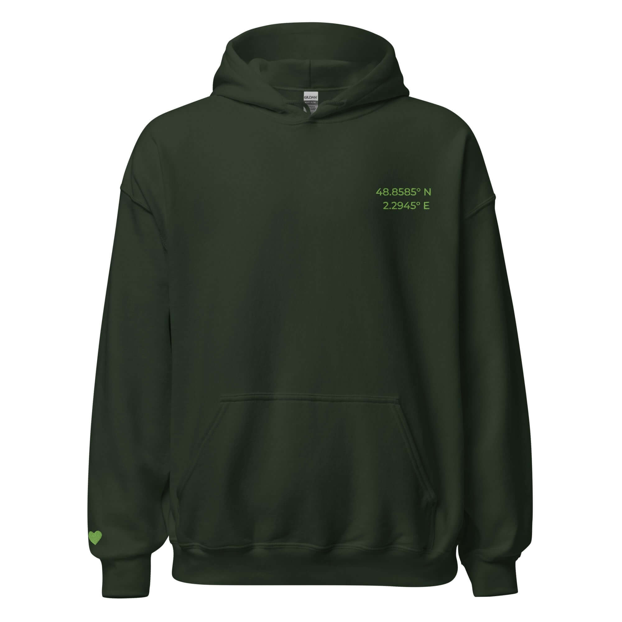 Coordinates Hoodie – Personalized Embroidered Hoodie, Meaningful Gift