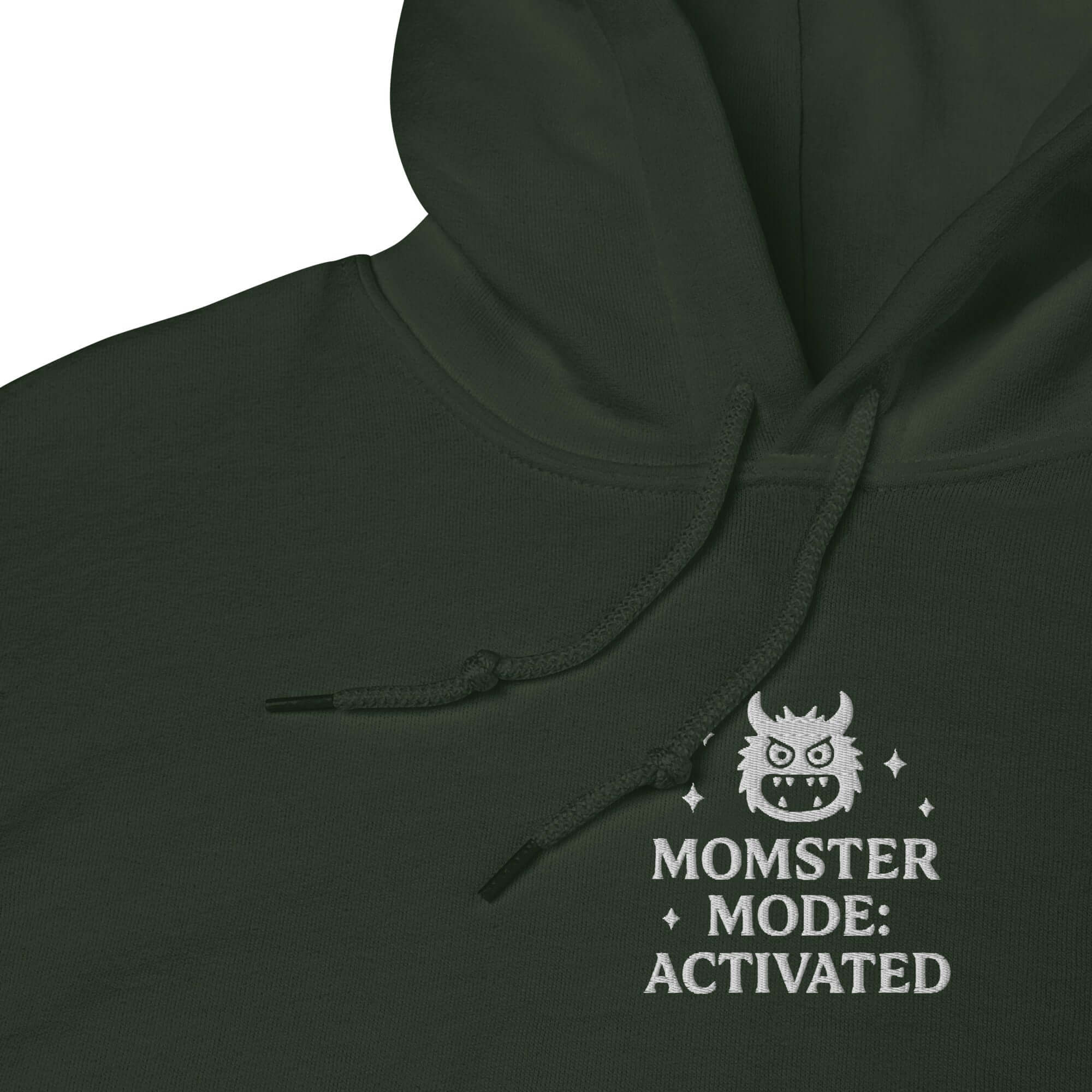 Momster Mode Hoodie - Halloween Personalized Embroidered Hoodie, Mother Gift