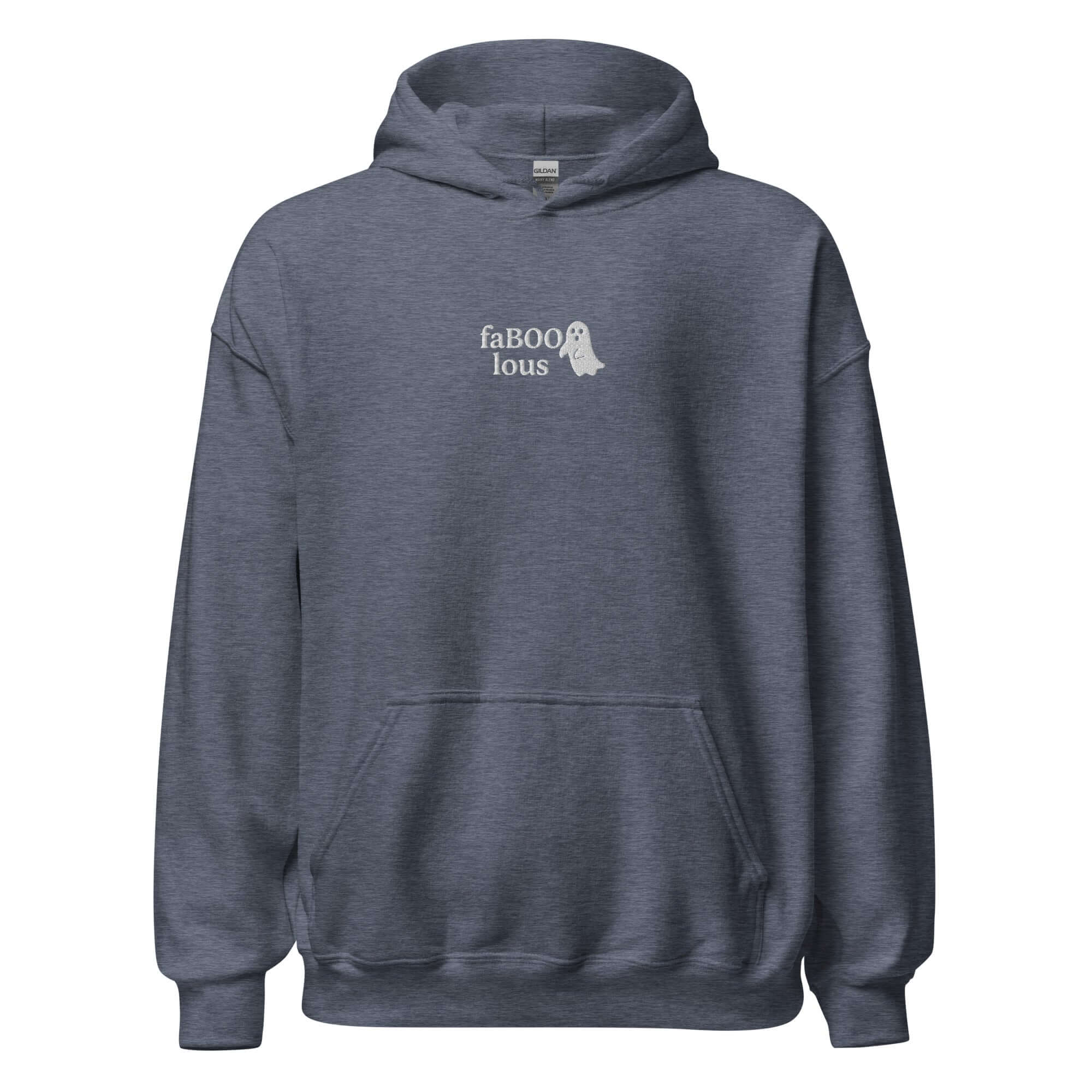 FaBOOlous Ghost Hoodie – Embroidered Halloween Hoodie, Spooky Season Gift
