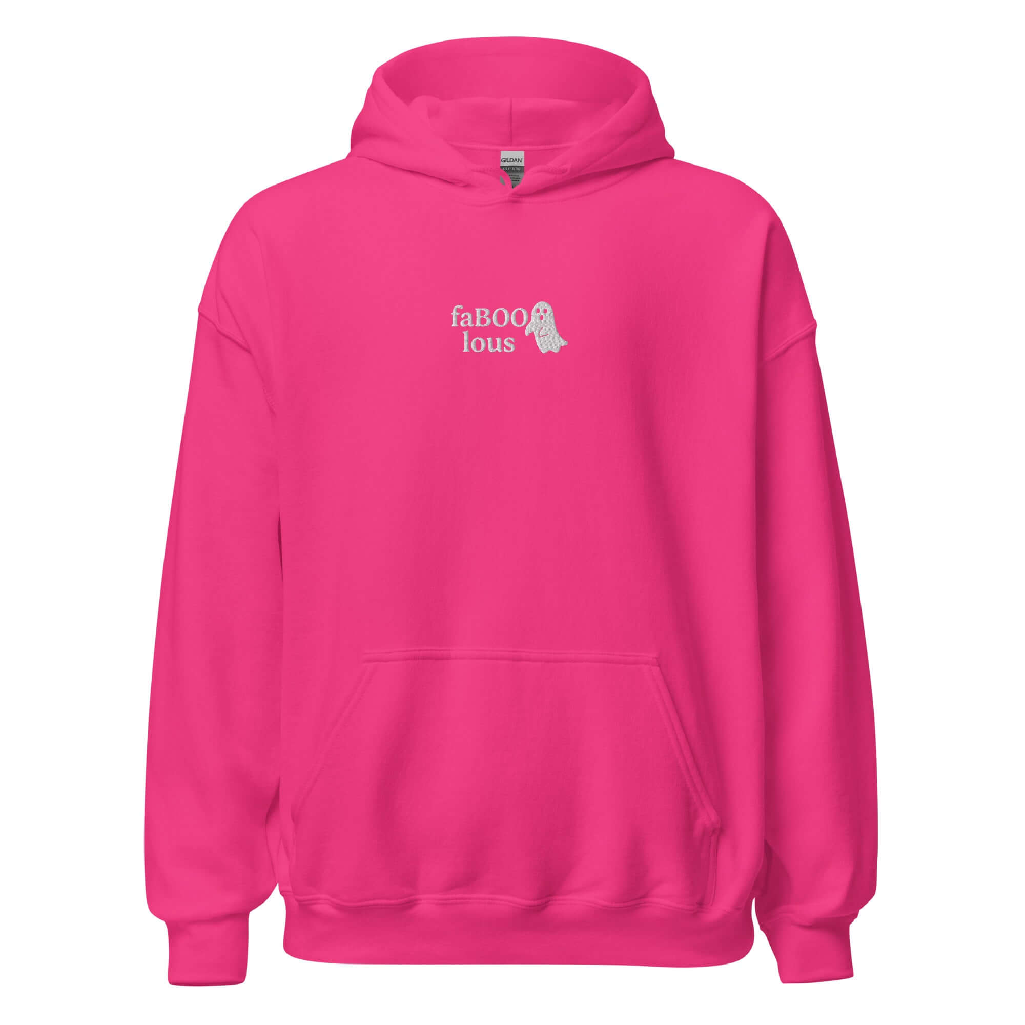 FaBOOlous Ghost Hoodie – Embroidered Halloween Hoodie, Spooky Season Gift