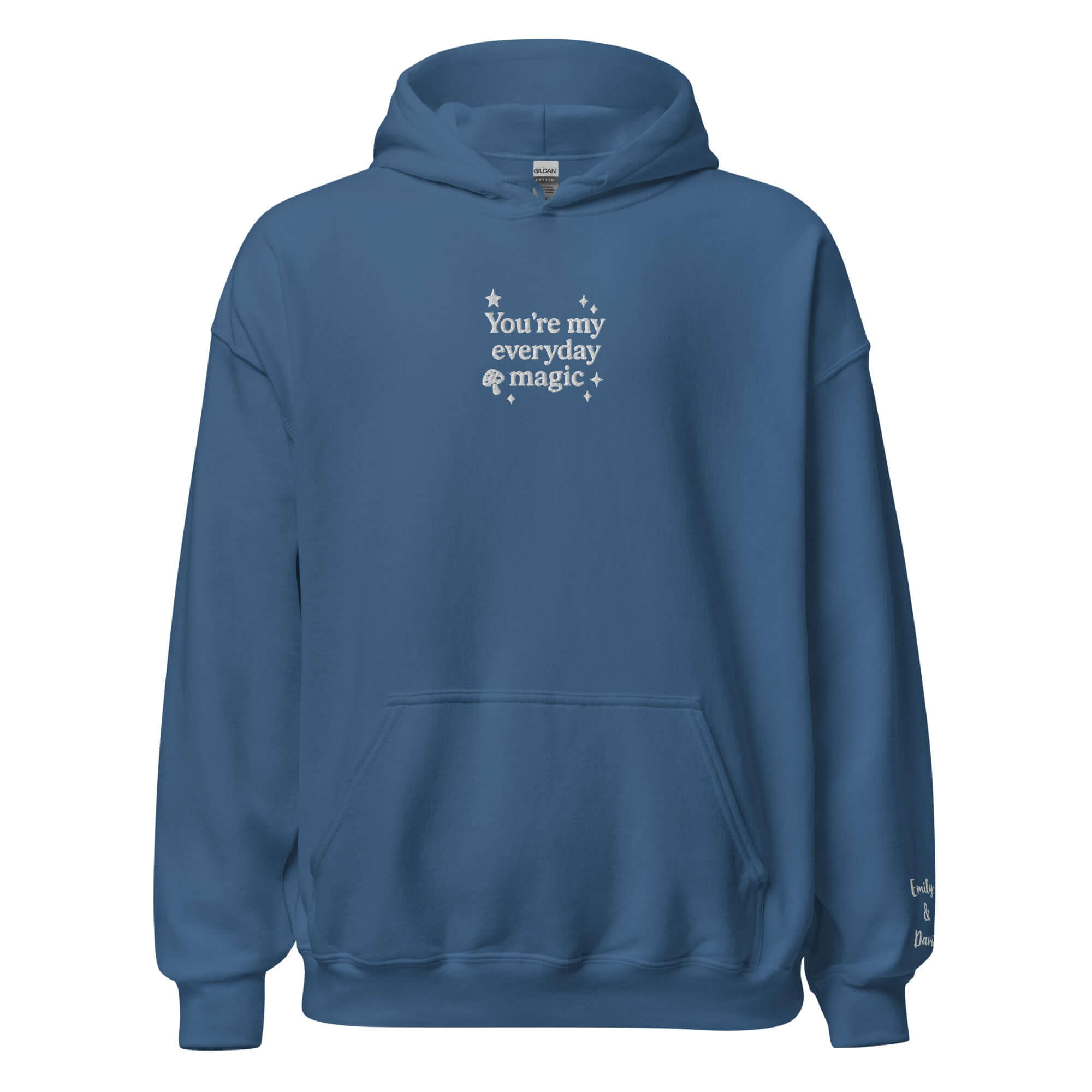 Everyday Magic Mushroom Hoodie – Personalized Embroidered Sweatshirt, Couples or Family Gift