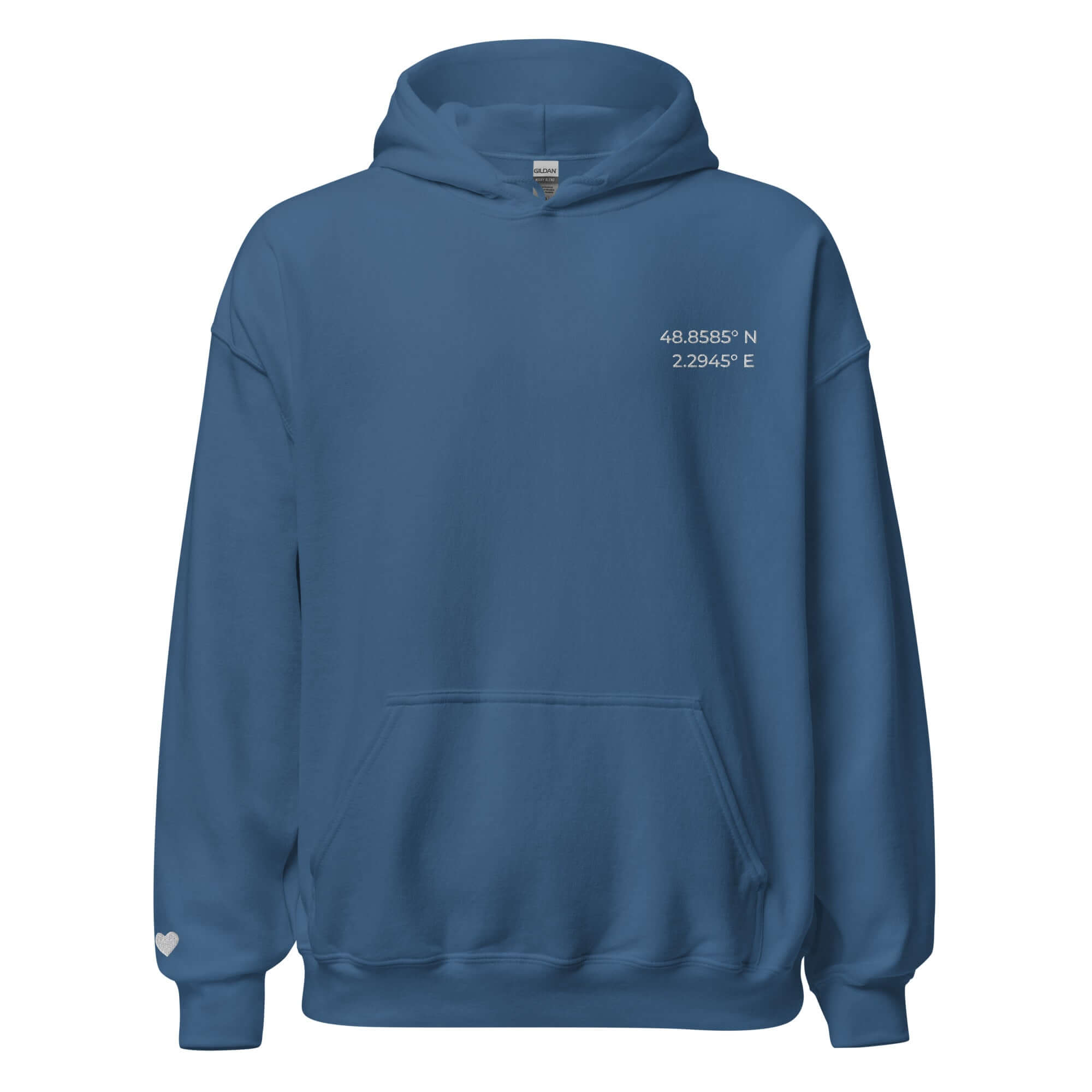 Coordinates Hoodie – Personalized Embroidered Hoodie, Meaningful Gift