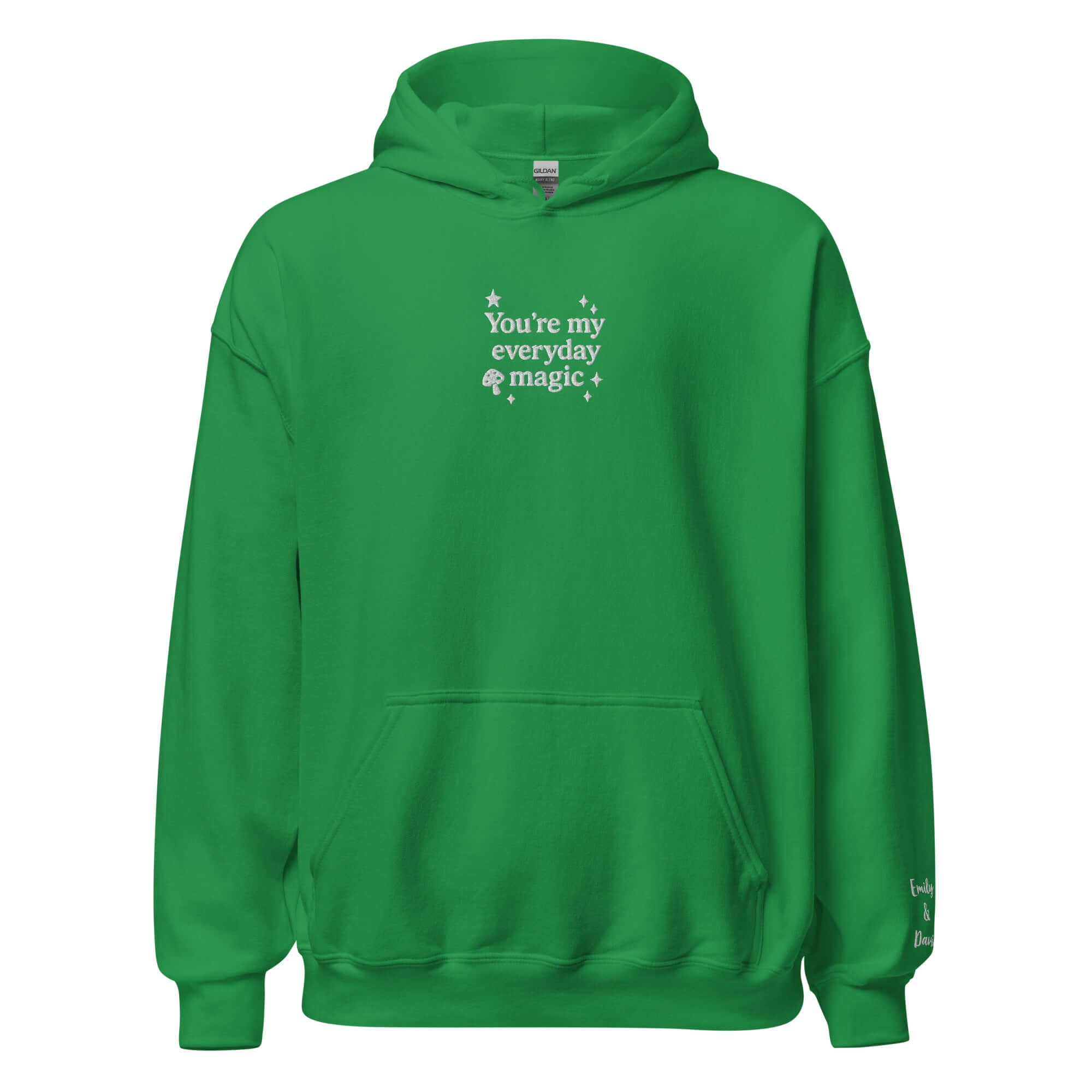 Everyday Magic Mushroom Hoodie – Personalized Embroidered Sweatshirt, Couples or Family Gift