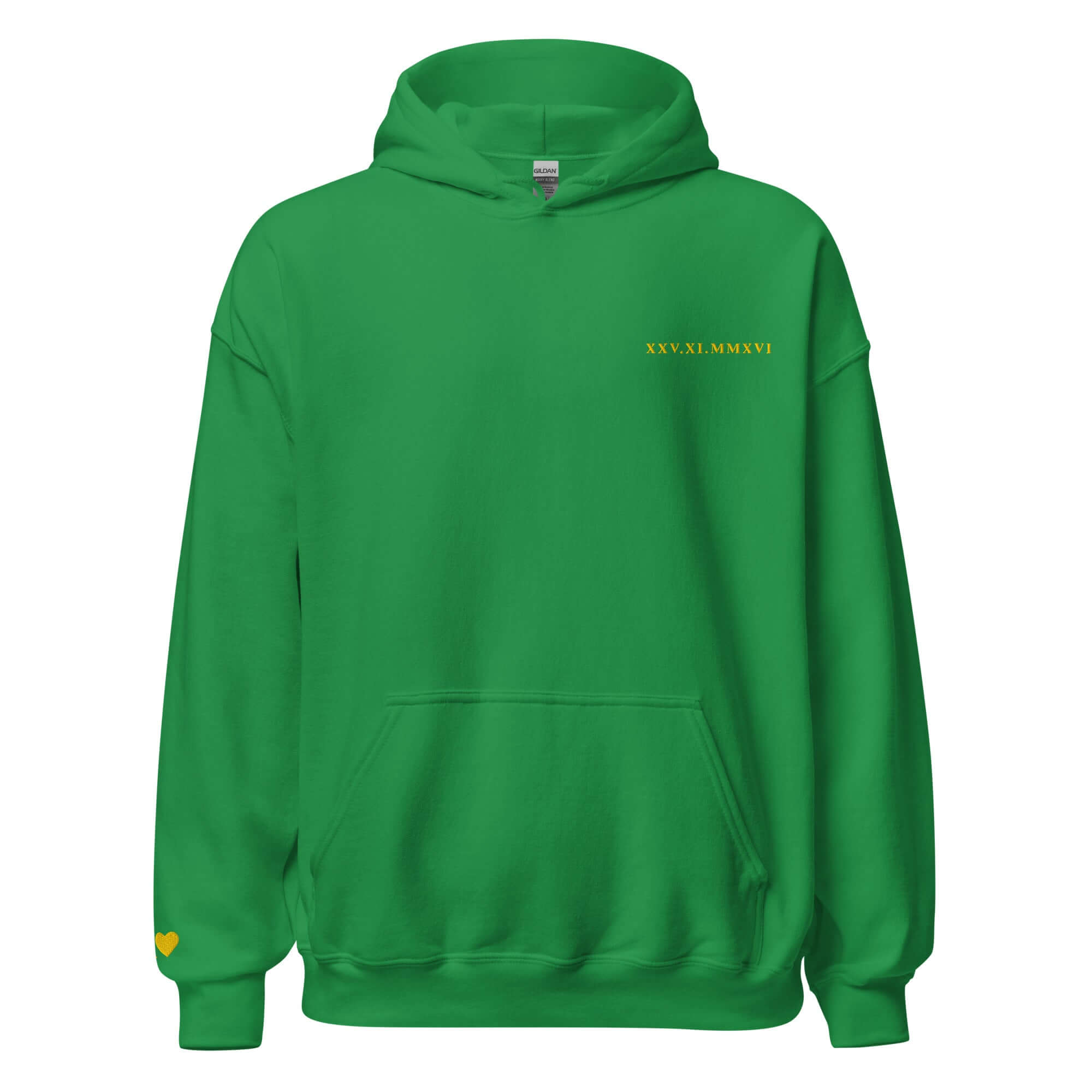 Roman Numeral Date Hoodie – Personalized Embroidered Hoodie, Couples or Friend Gift