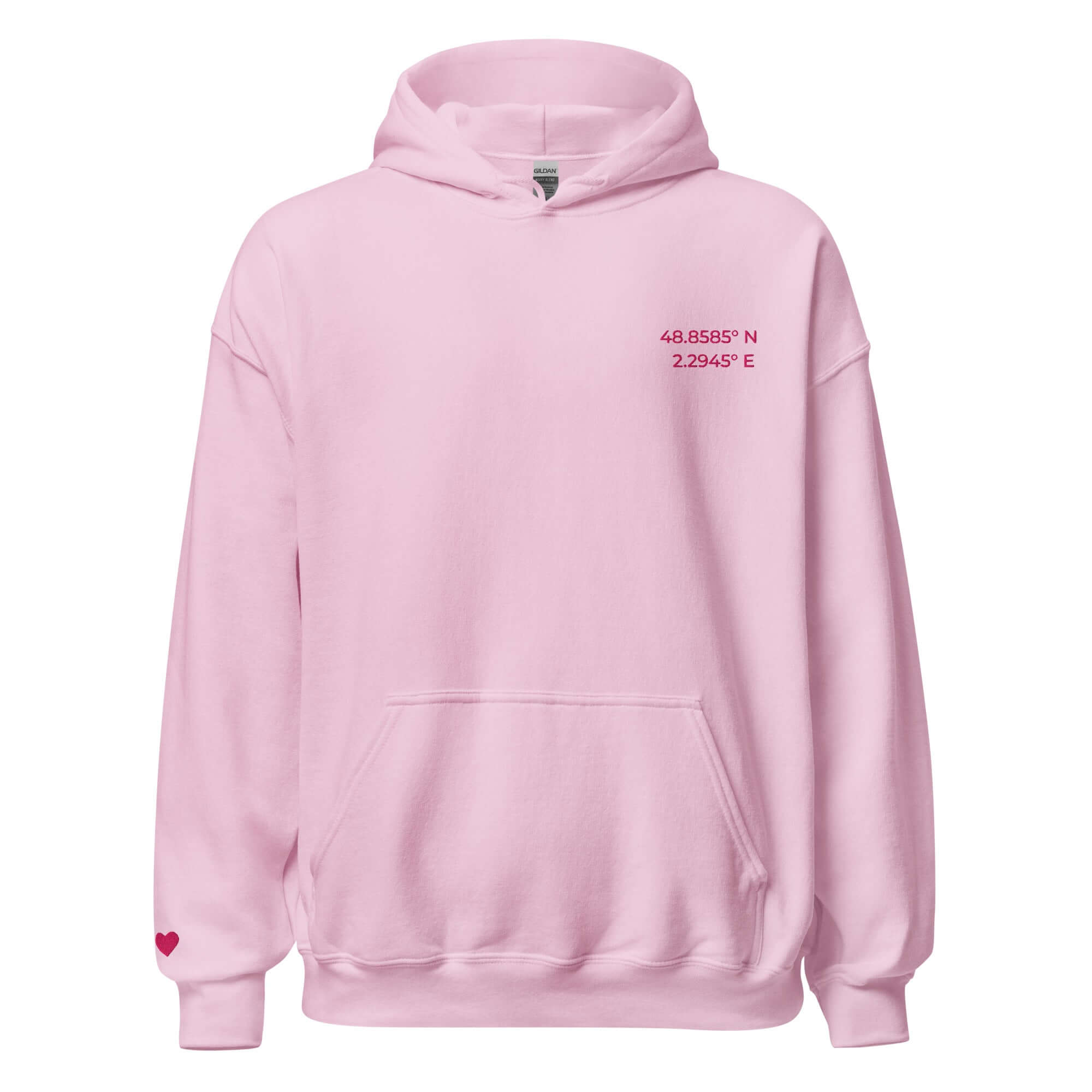 Coordinates Hoodie – Personalized Embroidered Hoodie, Meaningful Gift