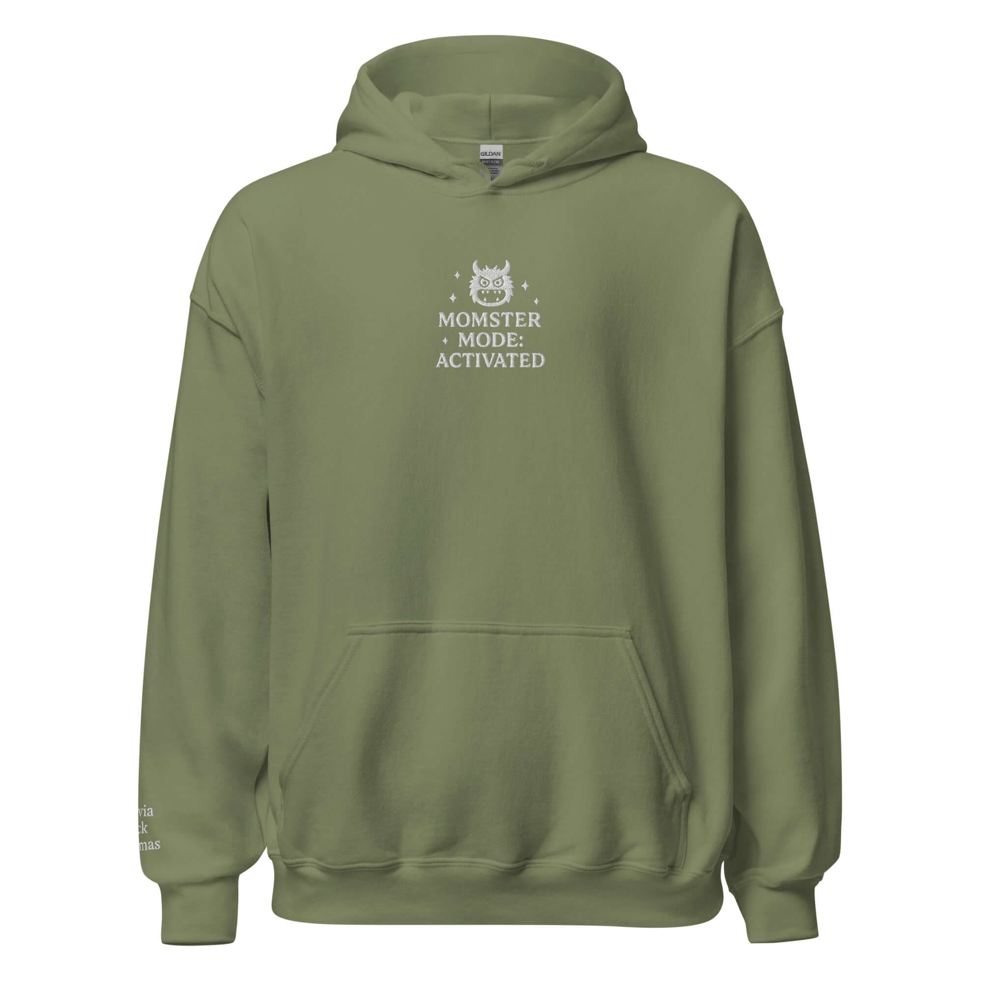 Momster Mode Hoodie - Halloween Personalized Embroidered Hoodie, Mother Gift