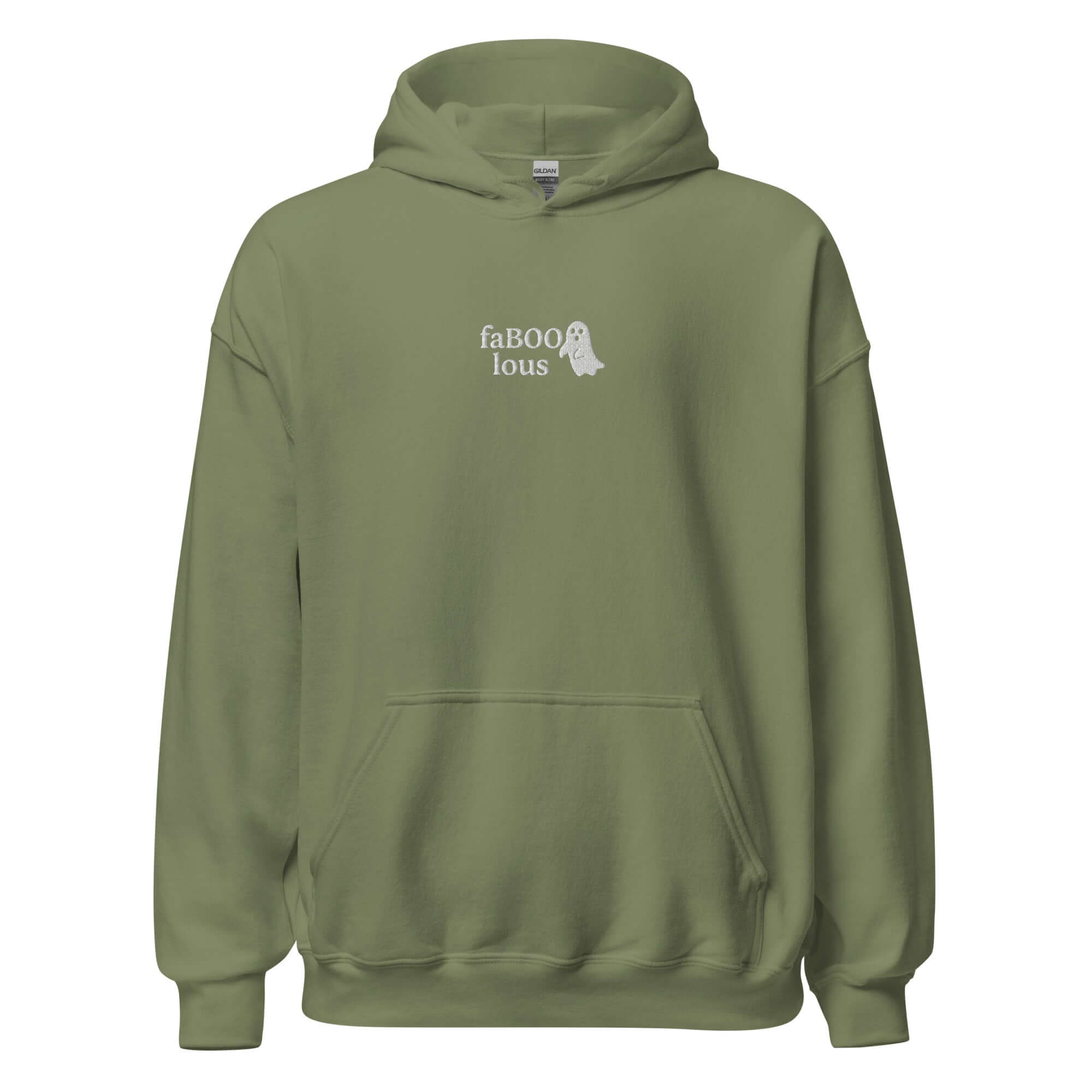 FaBOOlous Ghost Hoodie – Embroidered Halloween Hoodie, Spooky Season Gift
