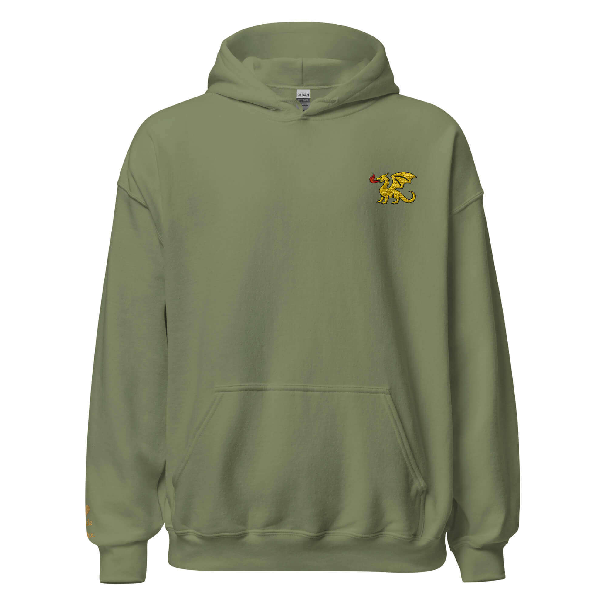 Dragon Hoodie – Personalized Embroidered Hoodie, Medieval Fantasy Gift for Him or Her