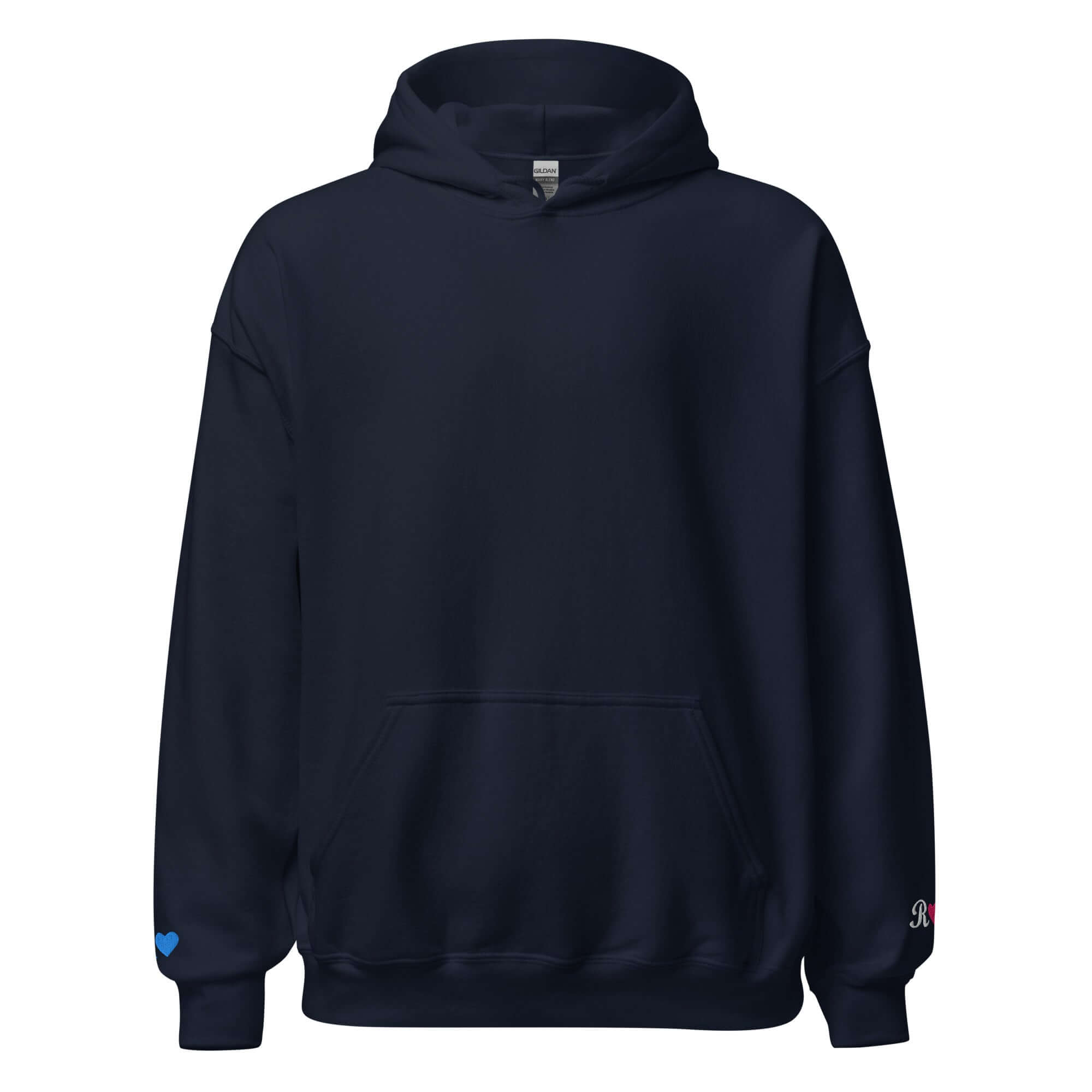 Sleeve Initial Hoodie – Personalized Embroidered Hoodie, Couples or Best Friend Gift