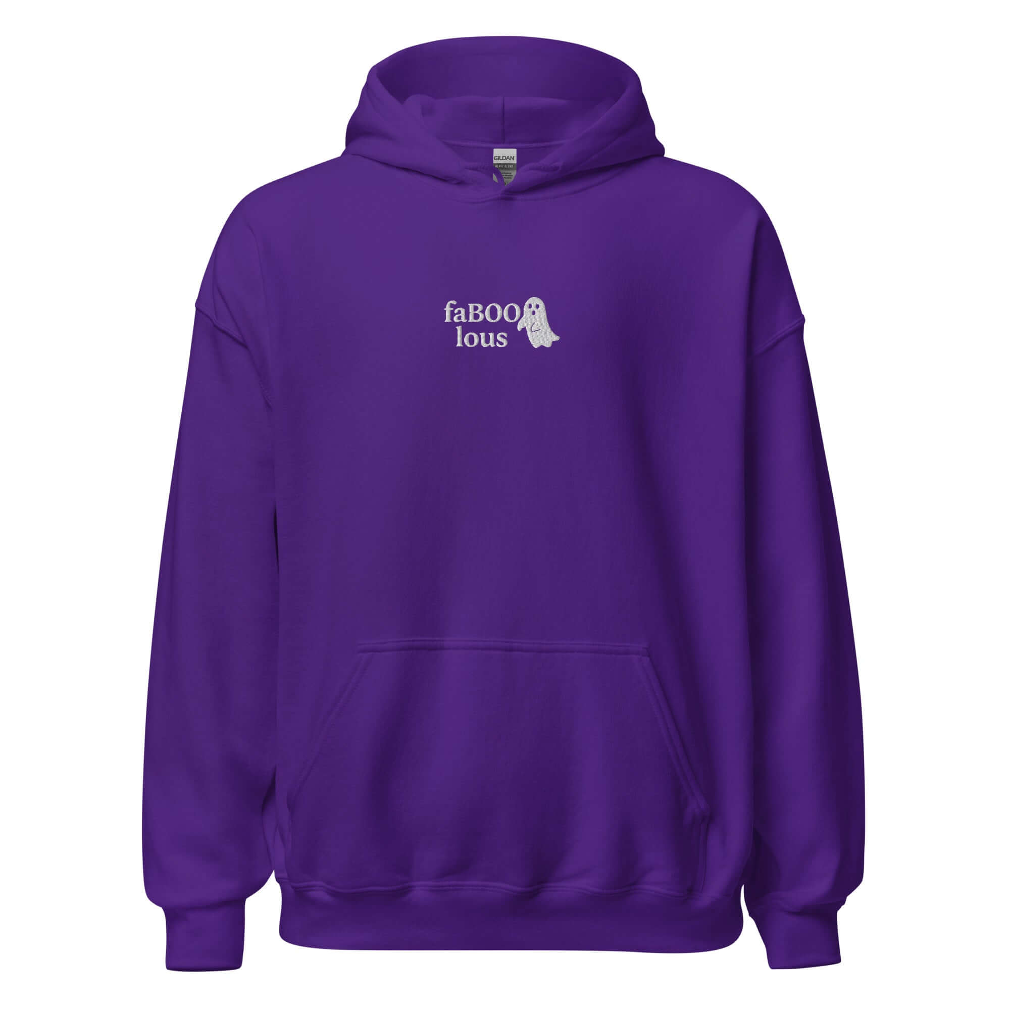 FaBOOlous Ghost Hoodie – Embroidered Halloween Hoodie, Spooky Season Gift