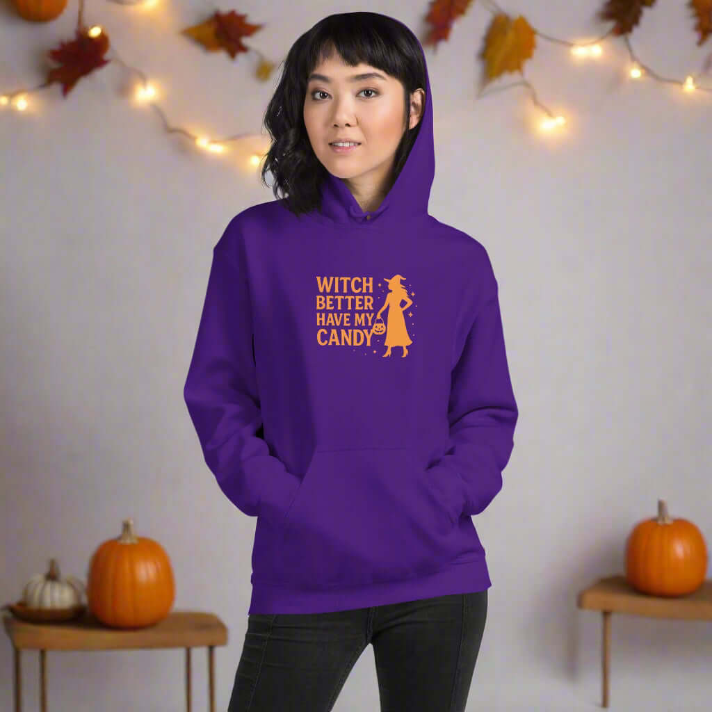 Witch Hat Hoodie – Personalized Embroidered Hoodie, Halloween or Fantasy Gift