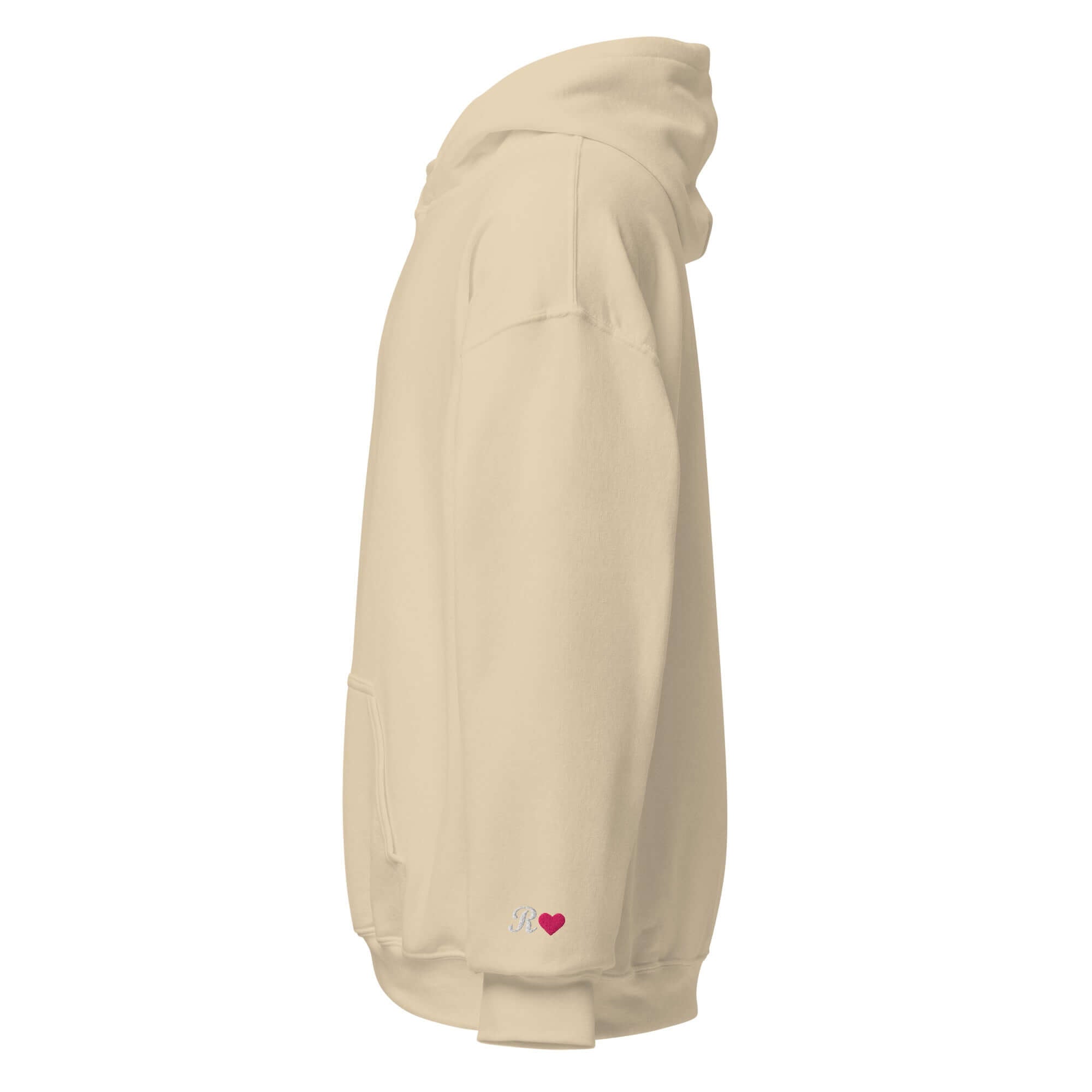 Sleeve Initial Hoodie – Personalized Embroidered Hoodie, Couples or Best Friend Gift