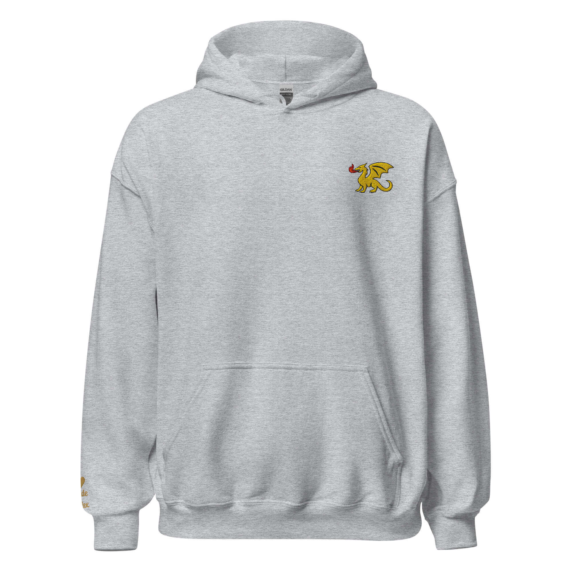 Dragon Hoodie – Personalized Embroidered Hoodie, Medieval Fantasy Gift for Him or Her