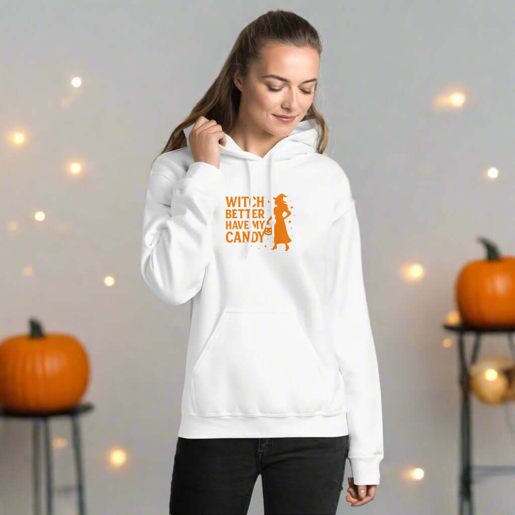Witch Hat Hoodie – Personalized Embroidered Hoodie, Halloween or Fantasy Gift