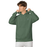 Embroidered Shark Pigment-Dyed Premium Unisex Hoodie