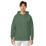 Embroidered Shark Pigment-Dyed Premium Unisex Hoodie